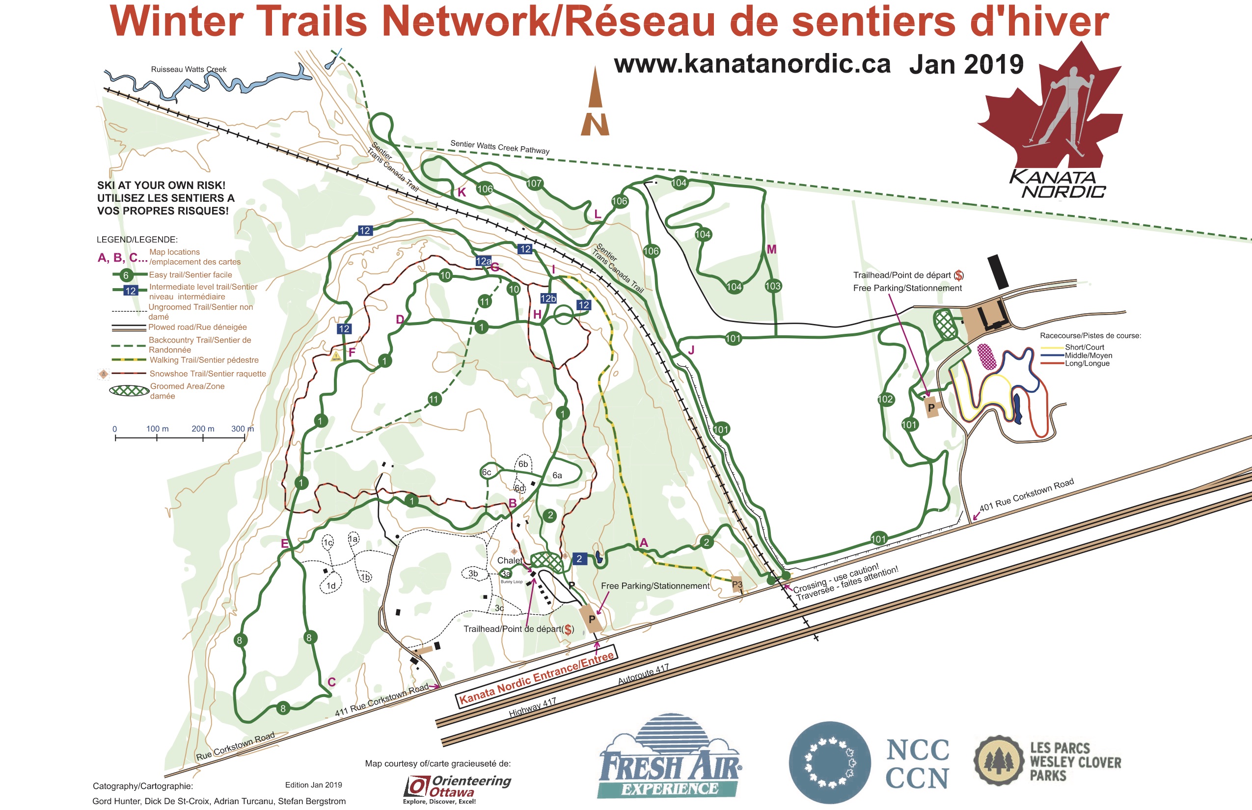 Trails Map Kanata Nordic